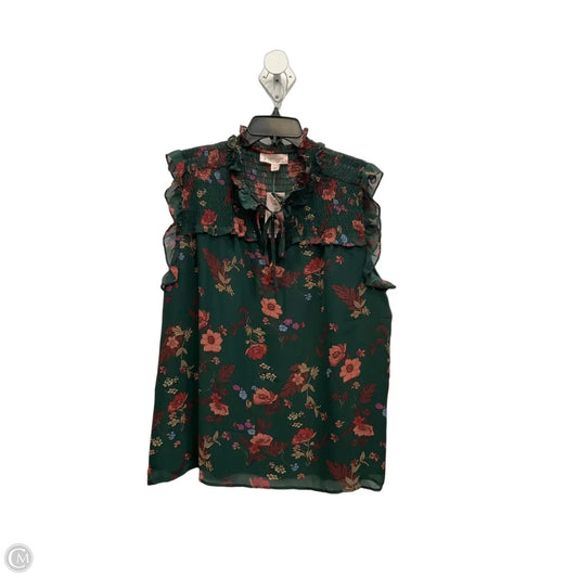 Top Sleeveless By Philosophy In Green, Size: 1x