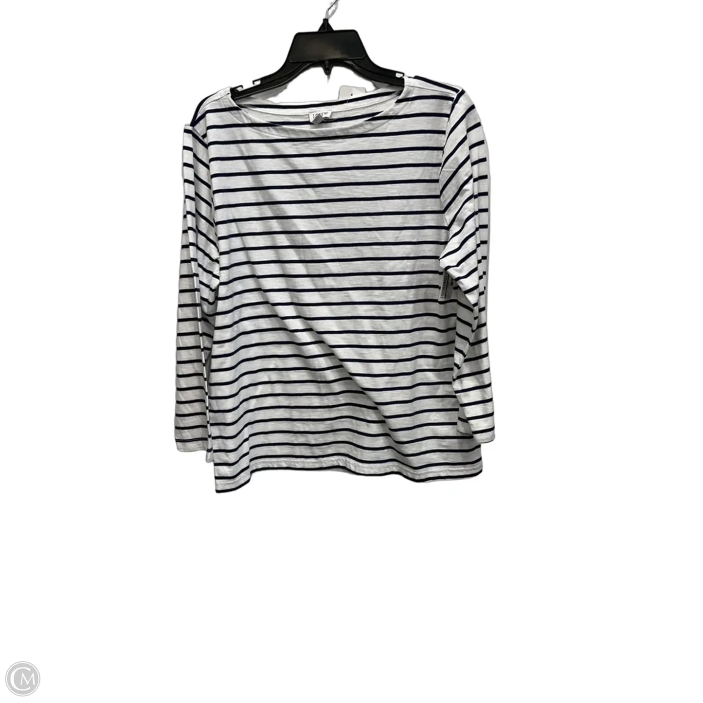 Top 3/4 Sleeve By J. Crew In Striped Pattern, Size: M