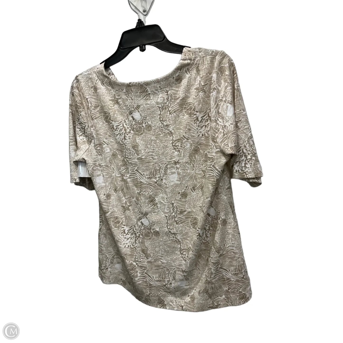 Top Short Sleeve By J. Jill In Tan, Size: M
