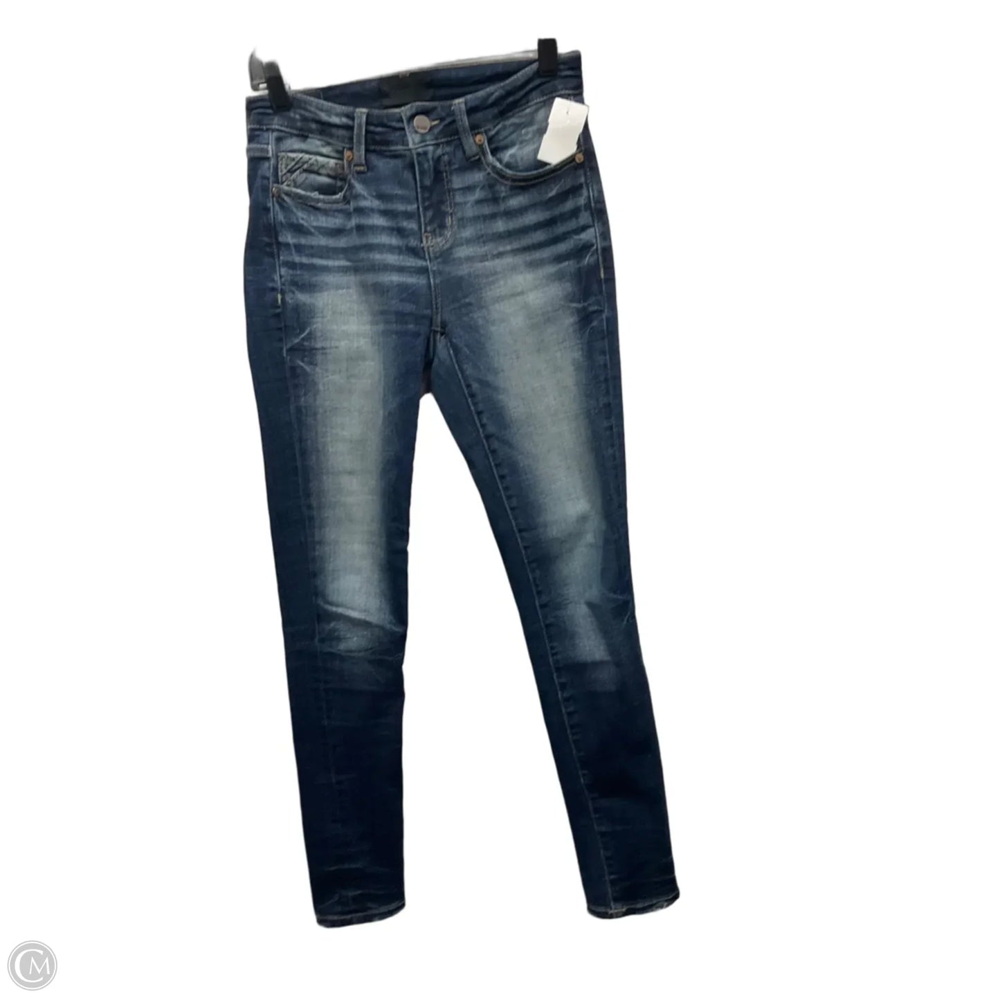 Jeans Straight By Buckle Black In Blue Denim, Size: 2