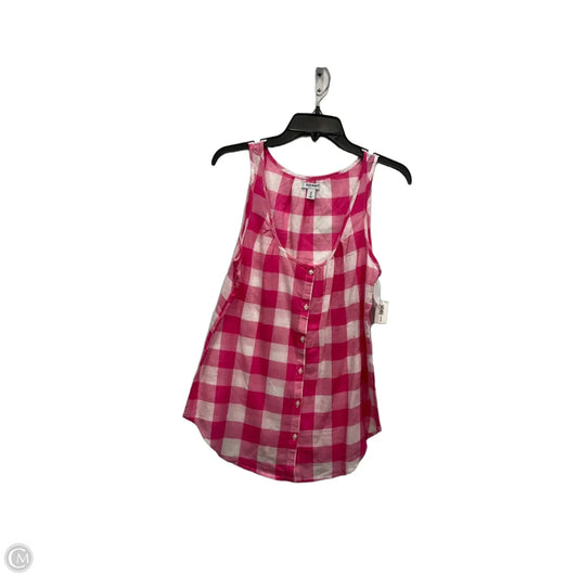 Blouse Sleeveless By Old Navy In Checkered Pattern, Size: M