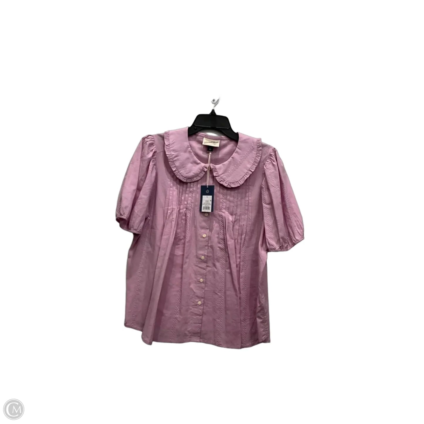 Blouse Short Sleeve By Universal Thread In Purple, Size: L