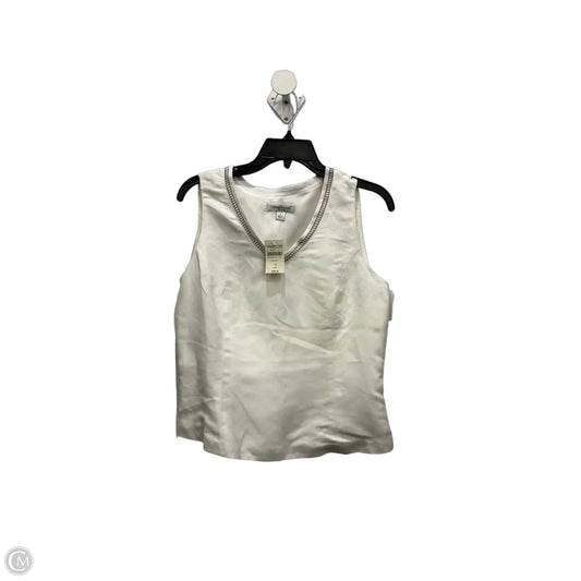 Top Sleeveless By Coldwater Creek In Ivory, Size: S