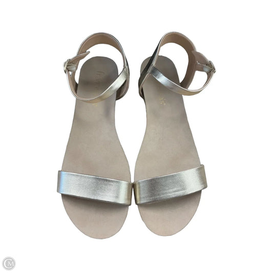 Sandals Heels Wedge By Francesca’s In Gold, Size: 10