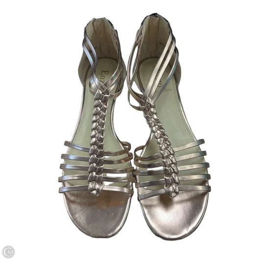 Sandals Heels Wedge By Enzo Angiolini In Rose Gold, Size: 10