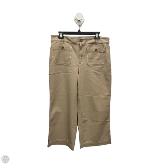 Jeans Wide Leg By Loft In Tan Denim, Size: 12p