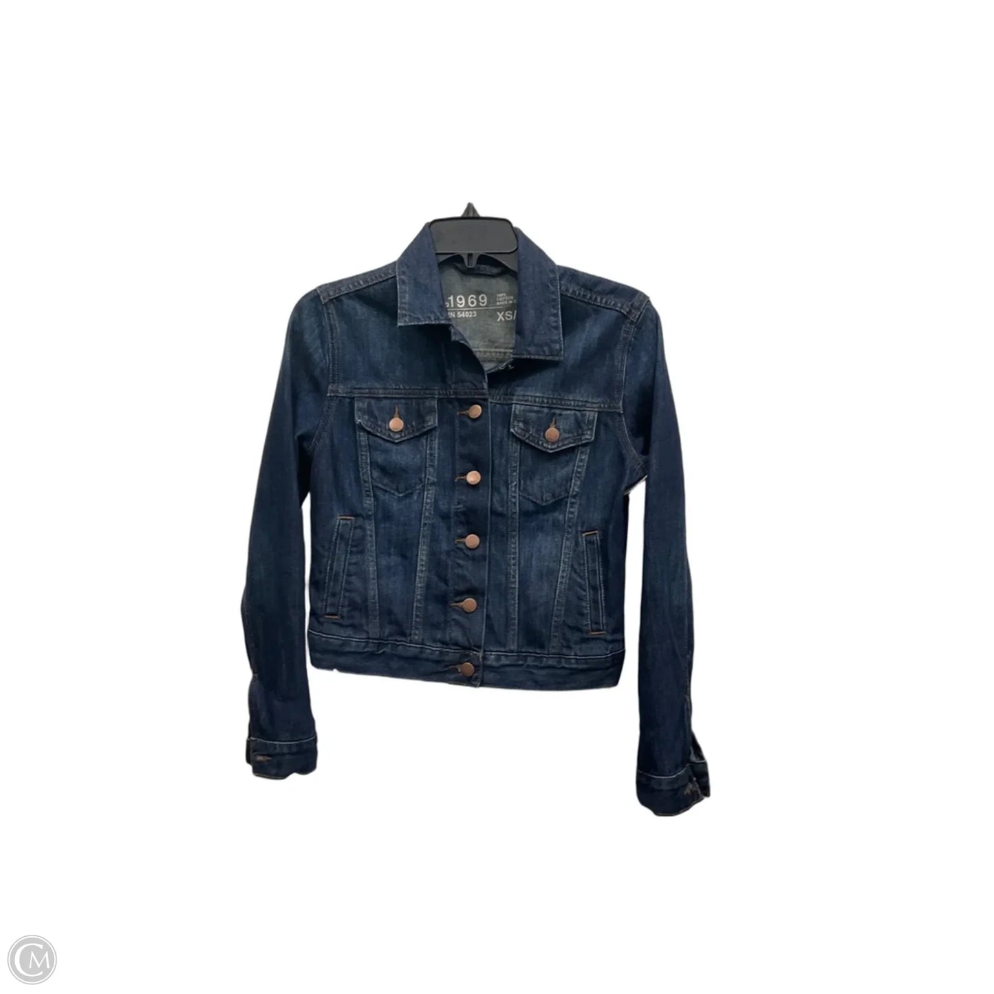 Jacket Denim By Gap In Blue Denim, Size: Xs