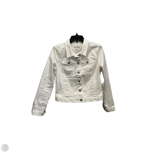 Jacket Denim By Loft In White Denim, Size: S