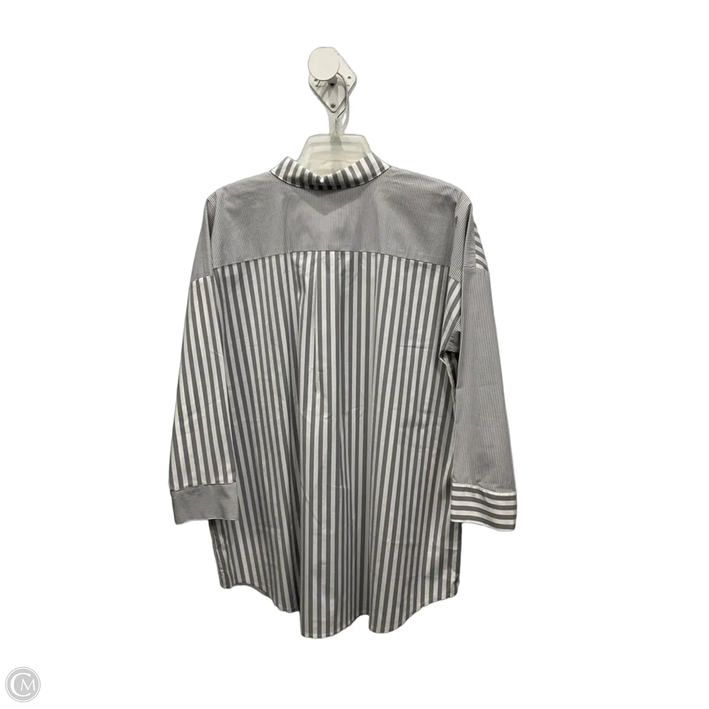Blouse Long Sleeve By J. Jill In Striped Pattern, Size: L