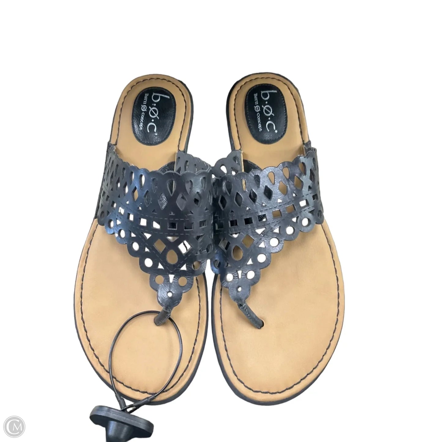 Sandals Flip Flops By Clothes Mentor In Black, Size: 10