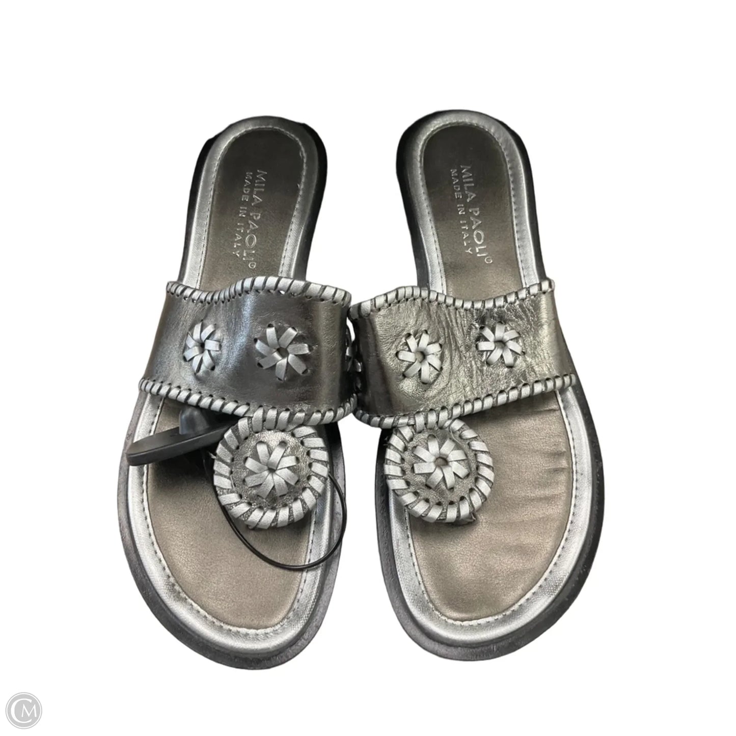 Sandals Flip Flops By Clothes Mentor In Grey, Size: 10