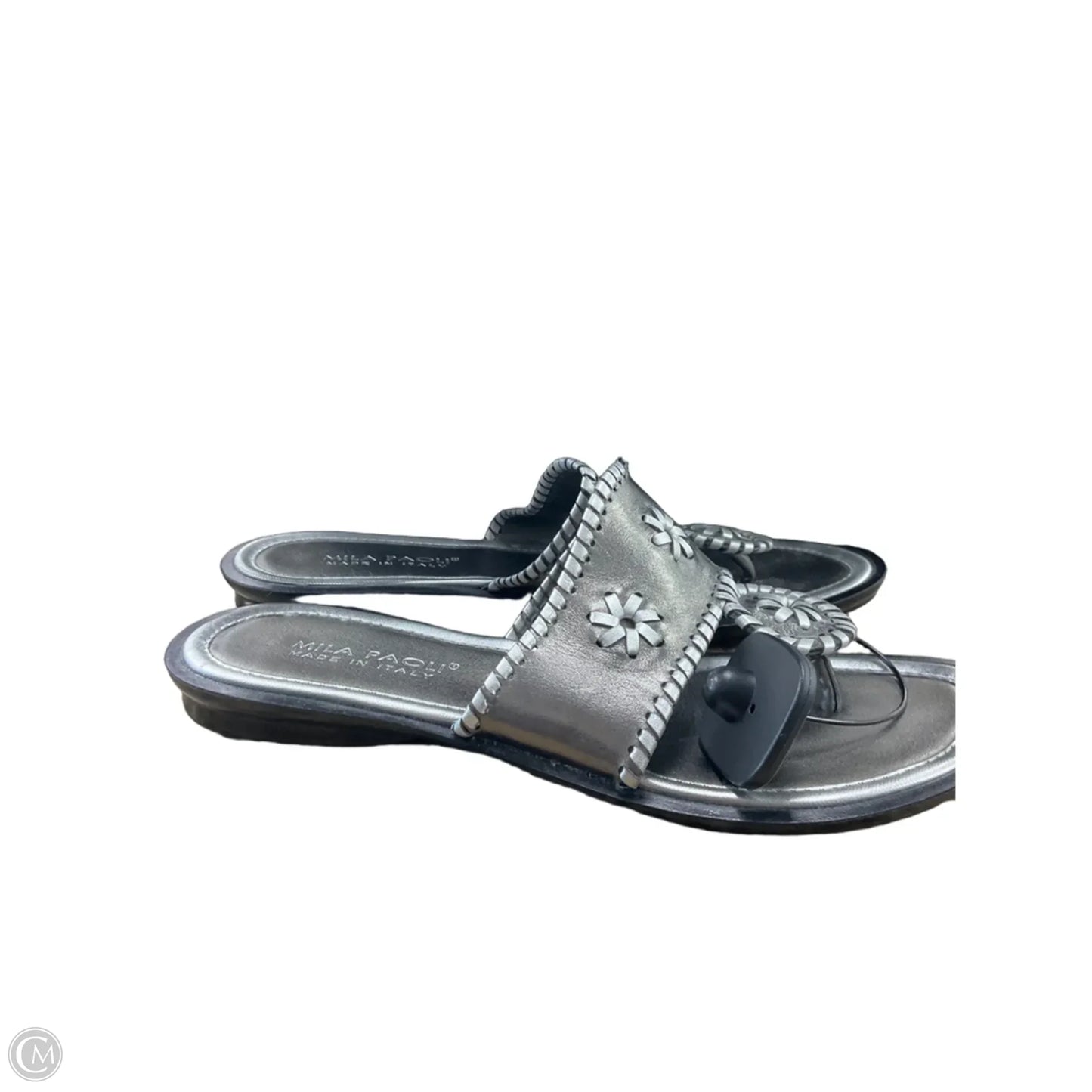 Sandals Flip Flops By Clothes Mentor In Grey, Size: 10
