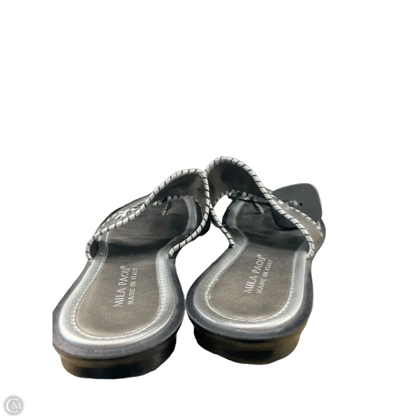 Sandals Flip Flops By Clothes Mentor In Grey, Size: 10