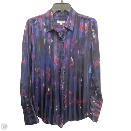 Blouse Long Sleeve By Equipment In Multi-colored, Size: Sp