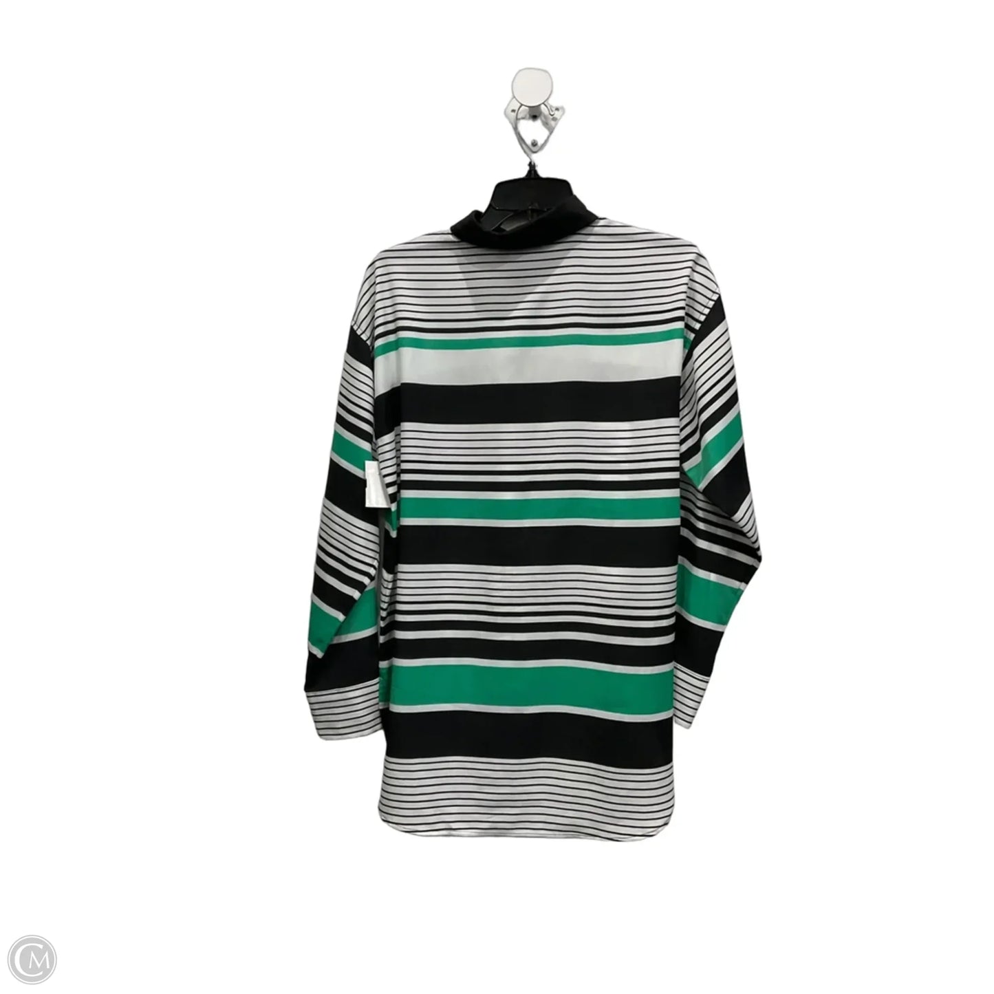 Blouse Designer By Karl Lagerfeld In Striped Pattern, Size: Xs