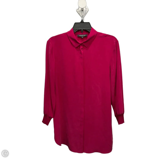 Blouse Designer By Lafayette 148 In Pink, Size: S