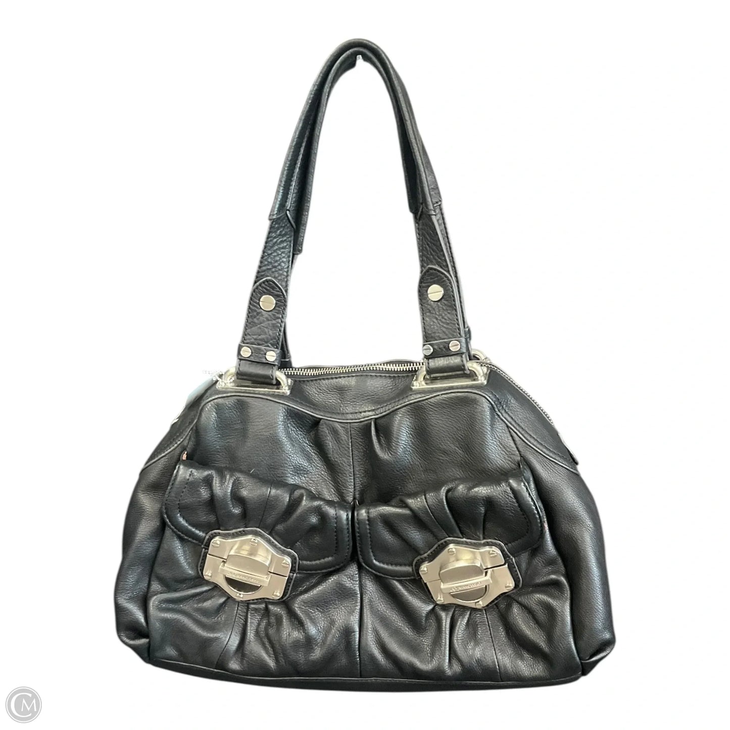 Handbag Leather By Makowsky, Size: Medium