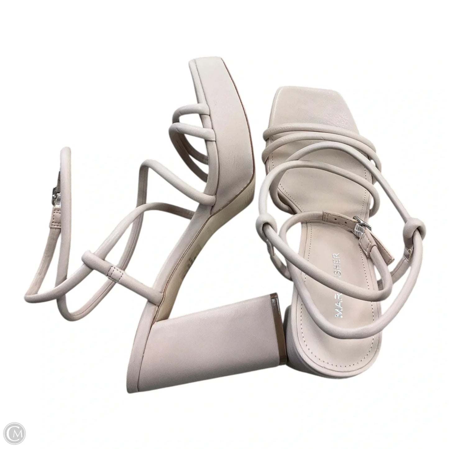Sandals Heels Platform By Marc Fisher In Beige, Size: 8