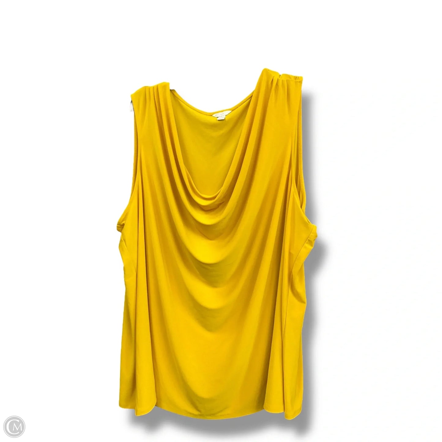 Top Sleeveless By Clothes Mentor In Yellow, Size: 3x