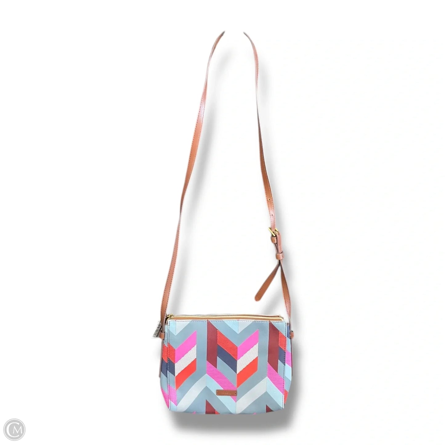 Crossbody Leather By Fossil, Size: Small