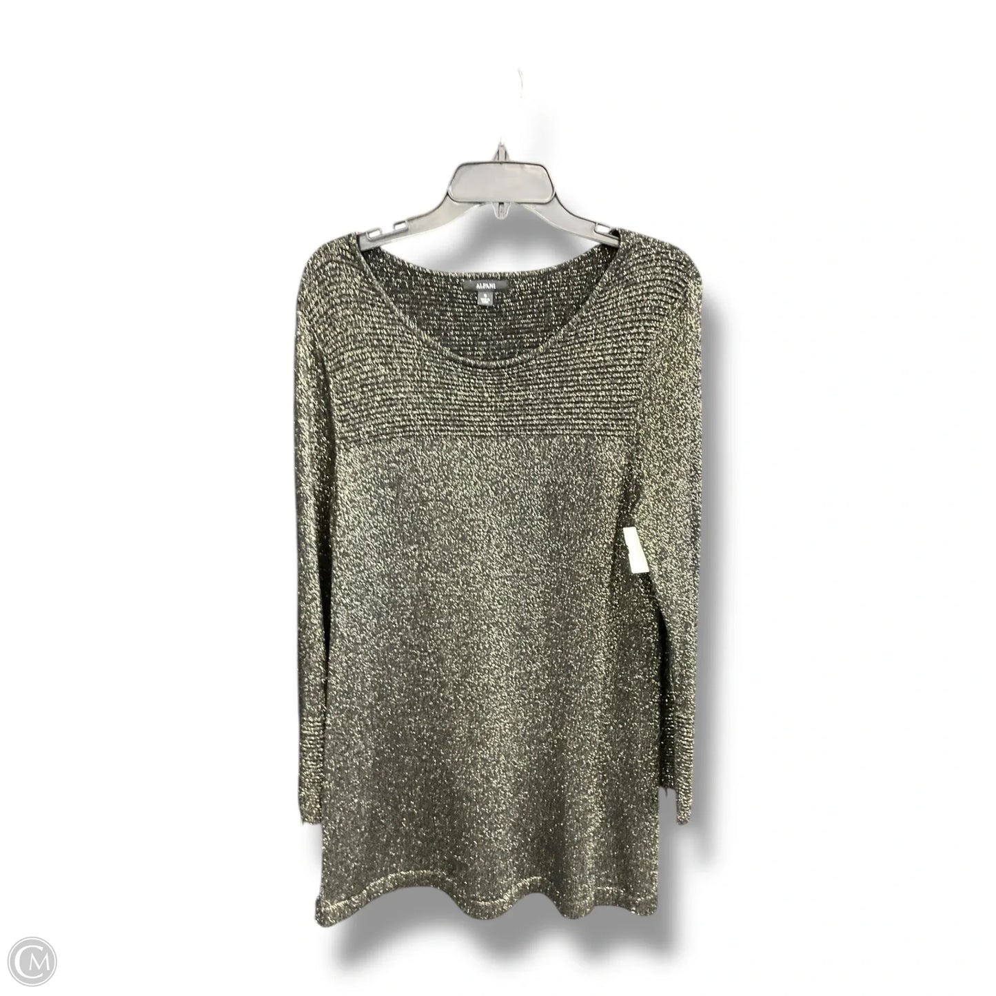 Top Long Sleeve By Alfani In Black & Gold, Size: M