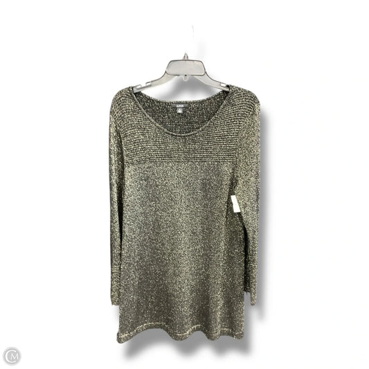 Top Long Sleeve By Alfani In Black & Gold, Size: M