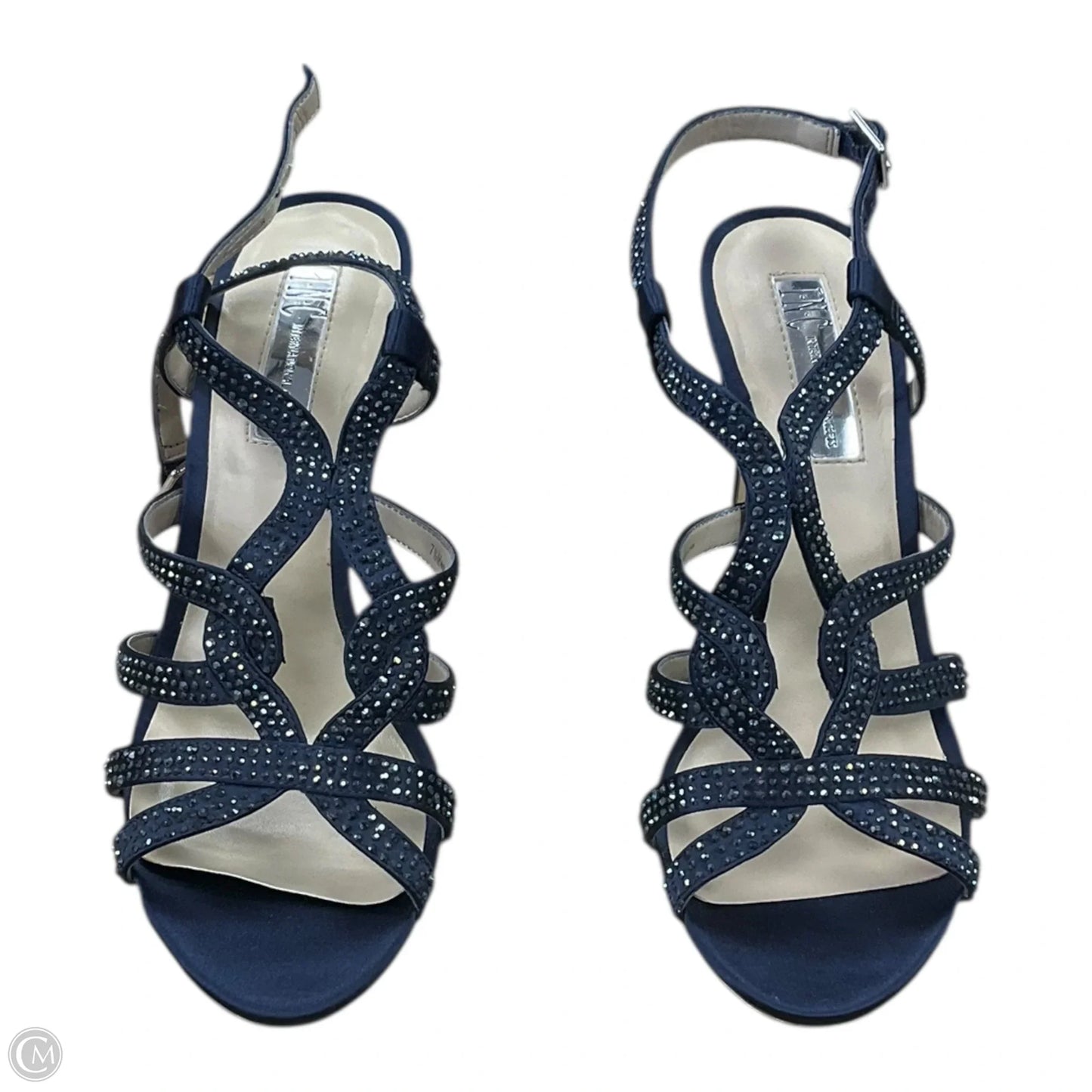 Sandals Heels Stiletto By Inc In Navy, Size: 7.5