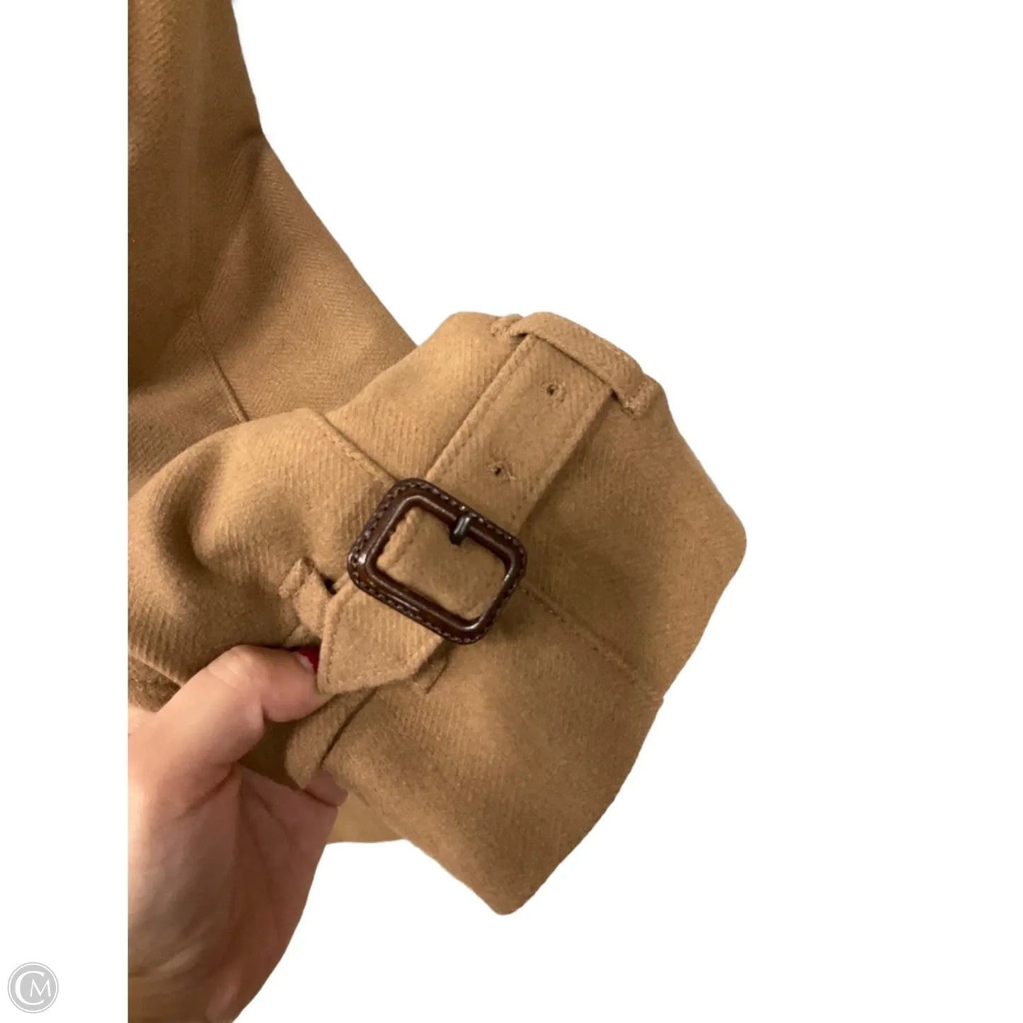 Coat Luxury Designer By Burberry In Tan, Size: S