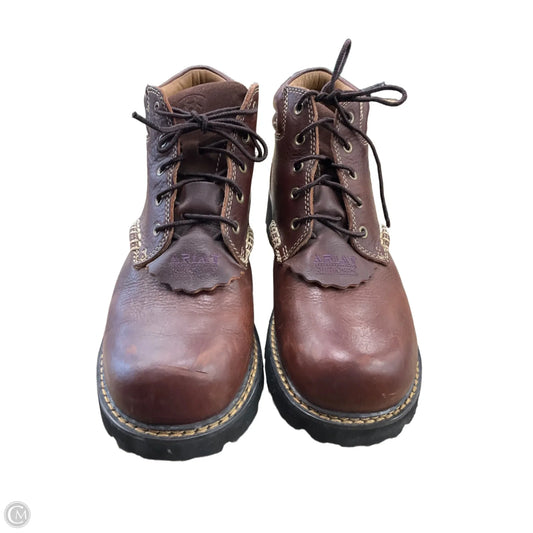 Boots Leather By Ariat In Brown, Size: 9