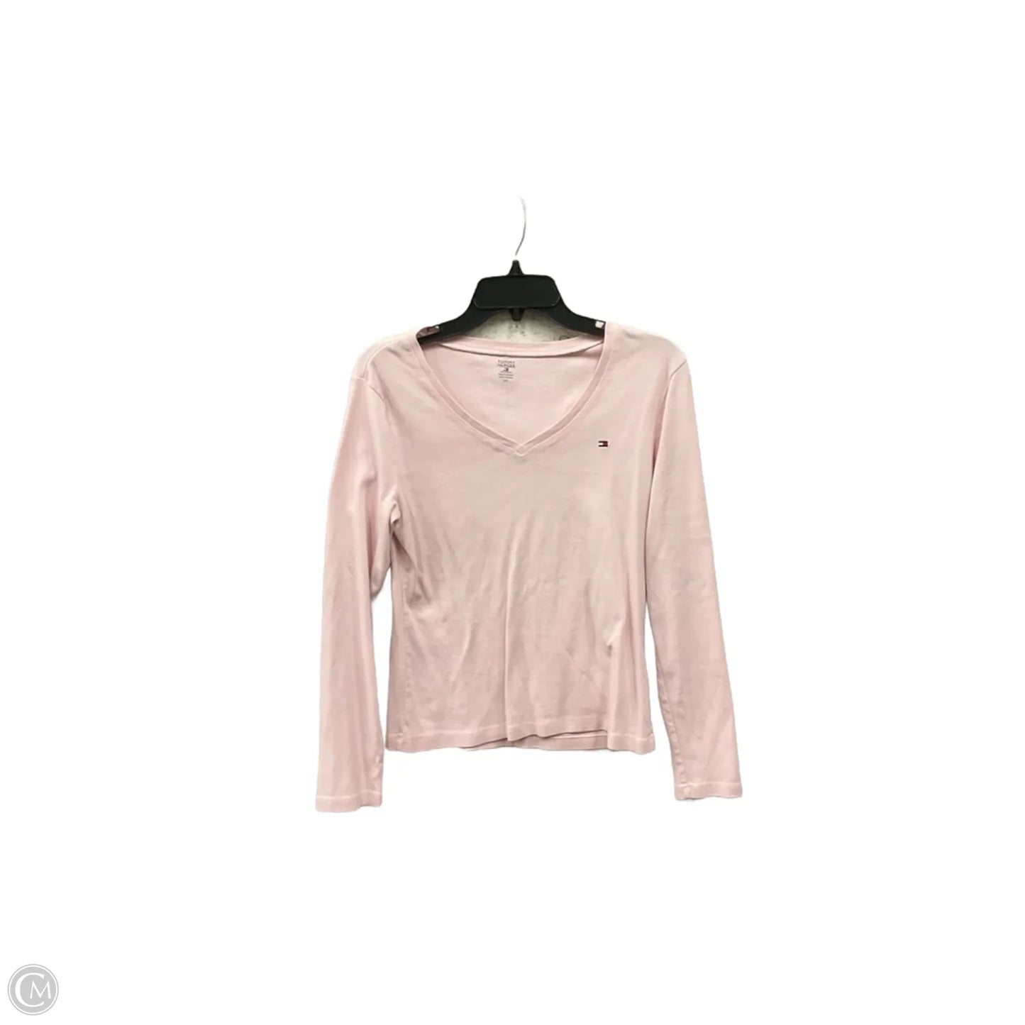 Top Long Sleeve Basic By Tommy Hilfiger In Pink, Size: L