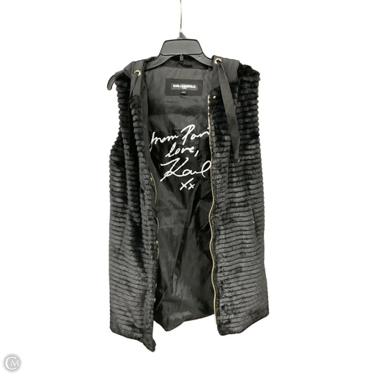 Vest Designer By Karl Lagerfeld In Black, Size: Sp
