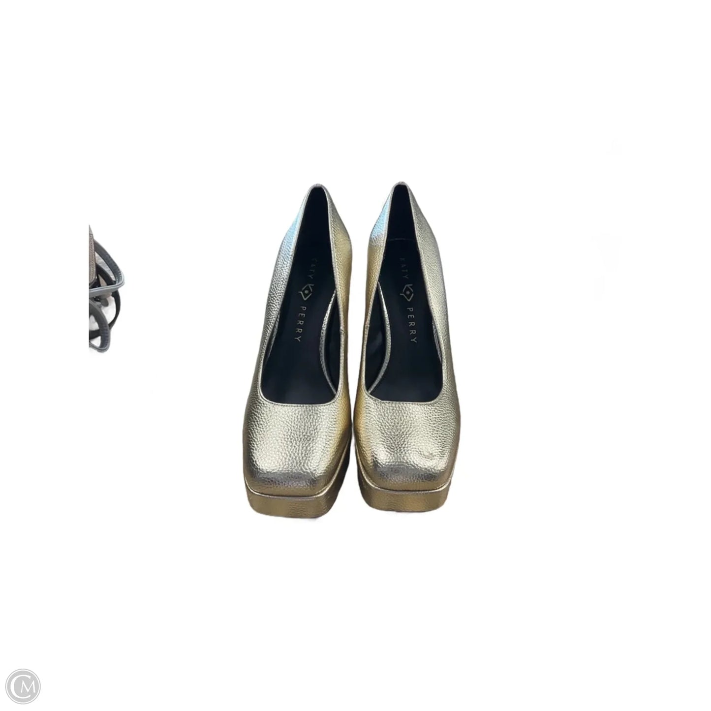 Shoes Heels Block By Katy Perry In Gold, Size: 9