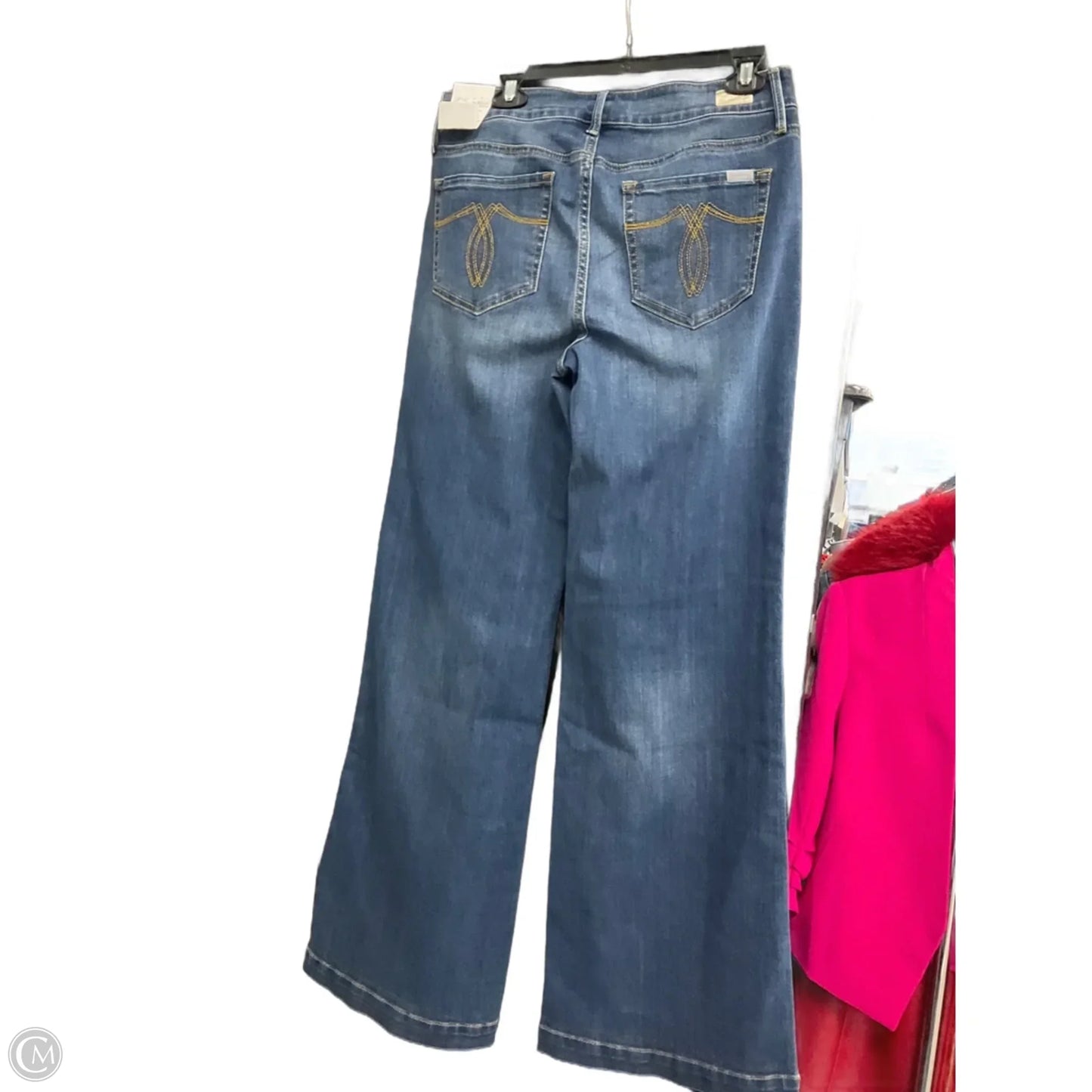 Jeans Flared By Seven 7 In Blue Denim, Size: 8