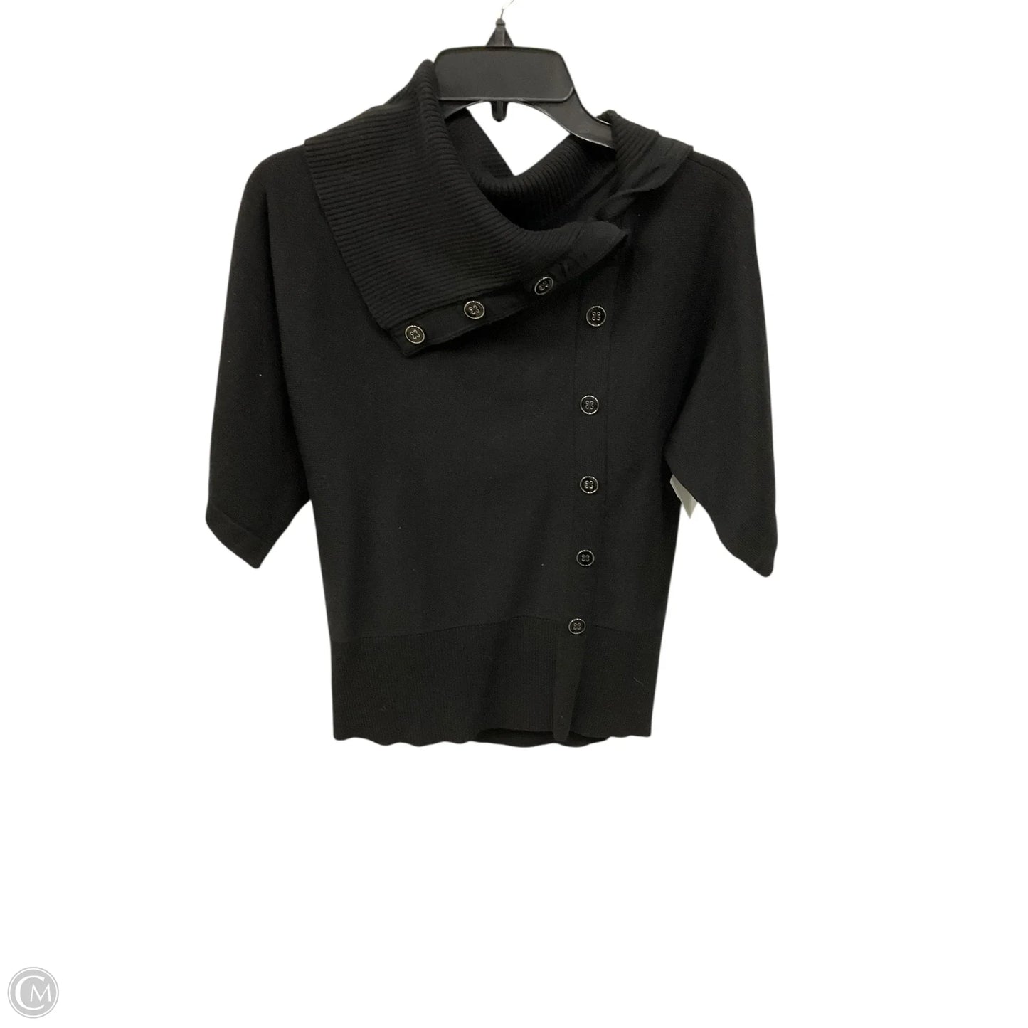 Blouse Short Sleeve By White House Black Market In Black, Size: S