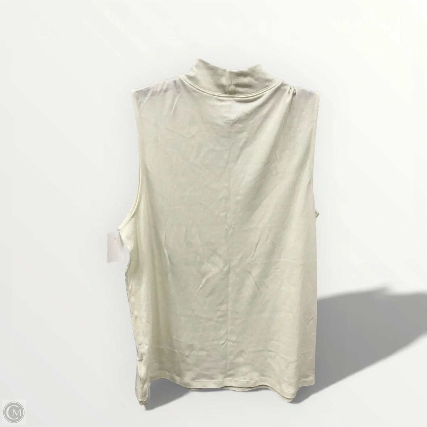 Top Sleeveless By Lands End In Cream, Size: L