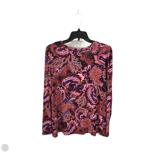 Top Long Sleeve By Chicos In Multi-colored, Size: L