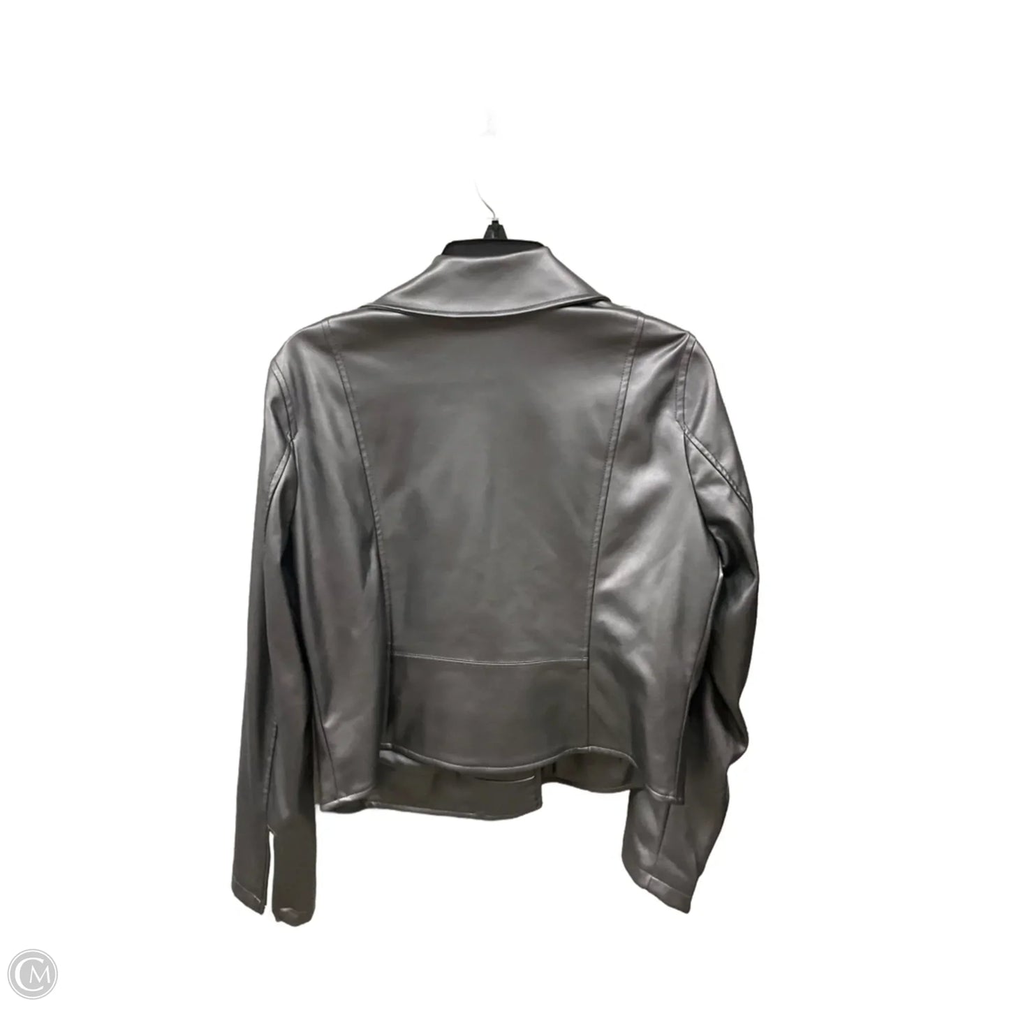 Jacket Moto By Torrid In Silver, Size: L