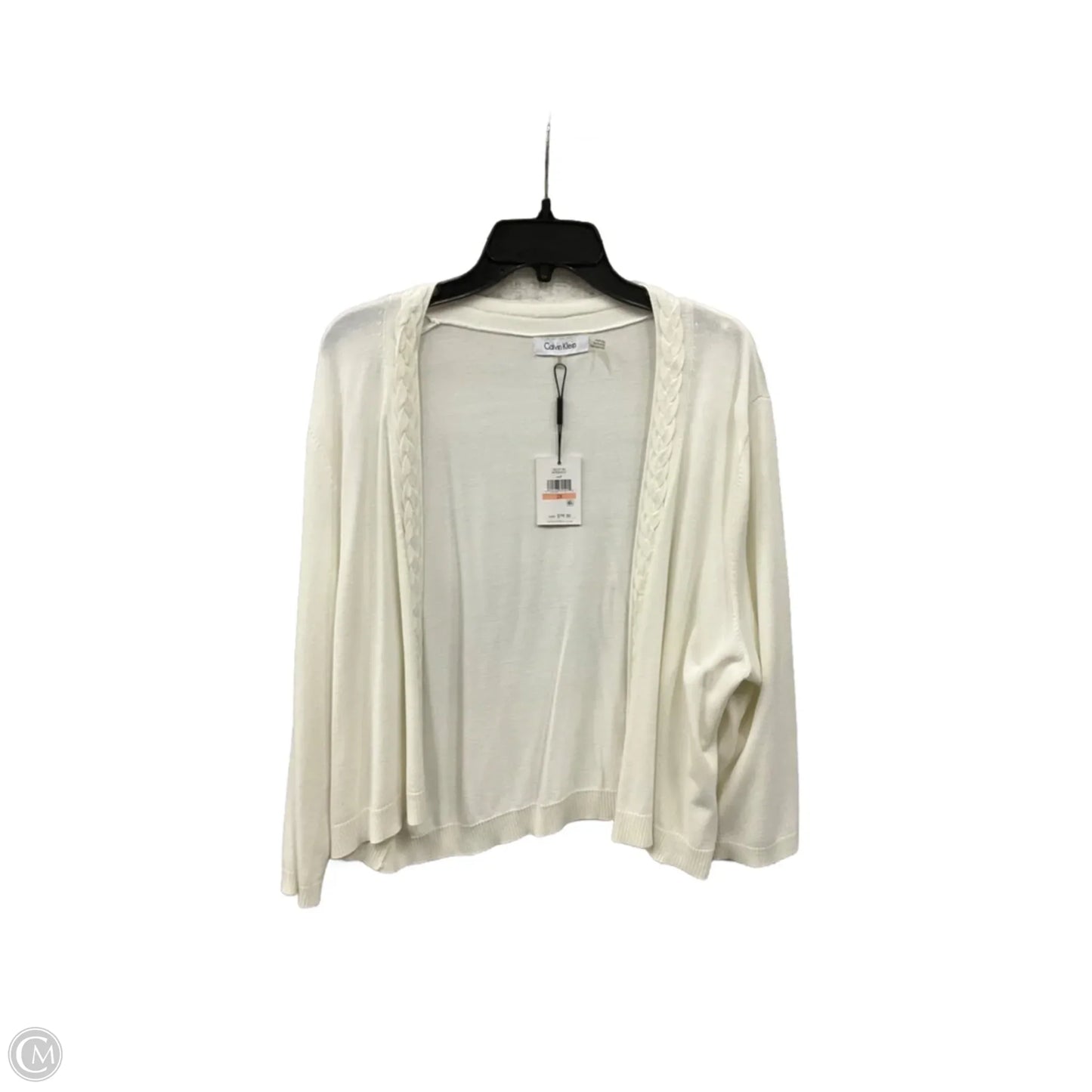 Cardigan By Calvin Klein In White, Size: 2x