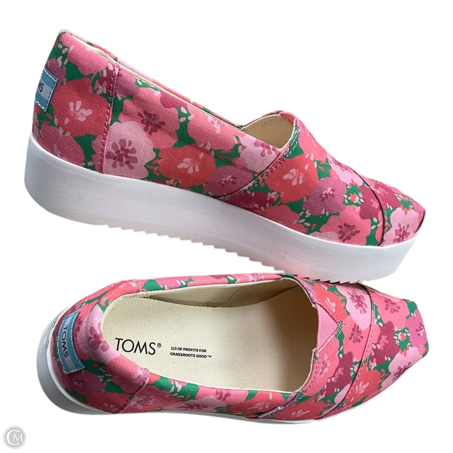 Shoes Heels Platform By Toms In Floral Print, Size: 8