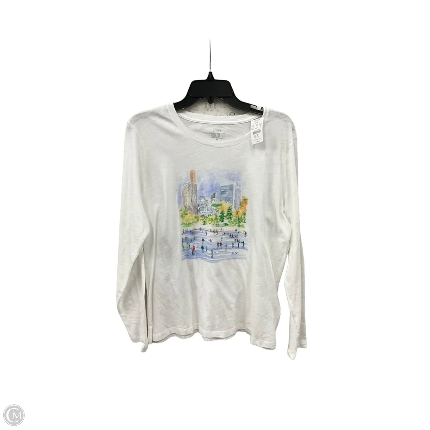 Top Long Sleeve Basic By J. Crew In White, Size: Xl