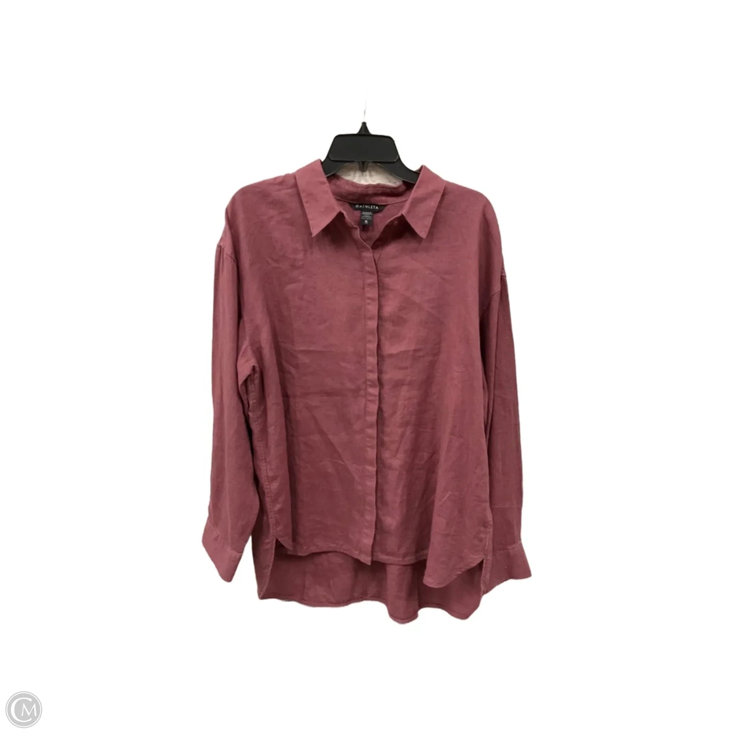 Blouse Long Sleeve By Athleta In Mauve, Size: Xl