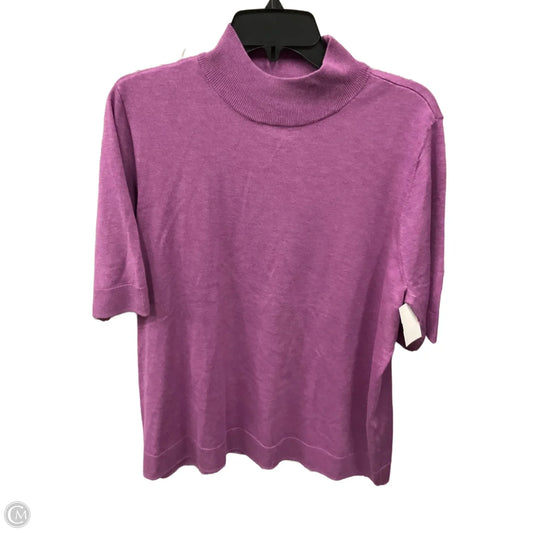 Top Short Sleeve By Chicos In Purple, Size: Xl