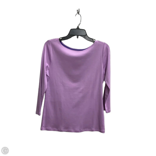Top Long Sleeve Basic By Talbots In Purple, Size: S