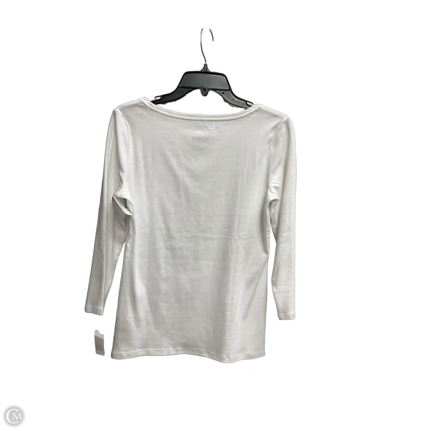 Top Long Sleeve Basic By Talbots In White, Size: S