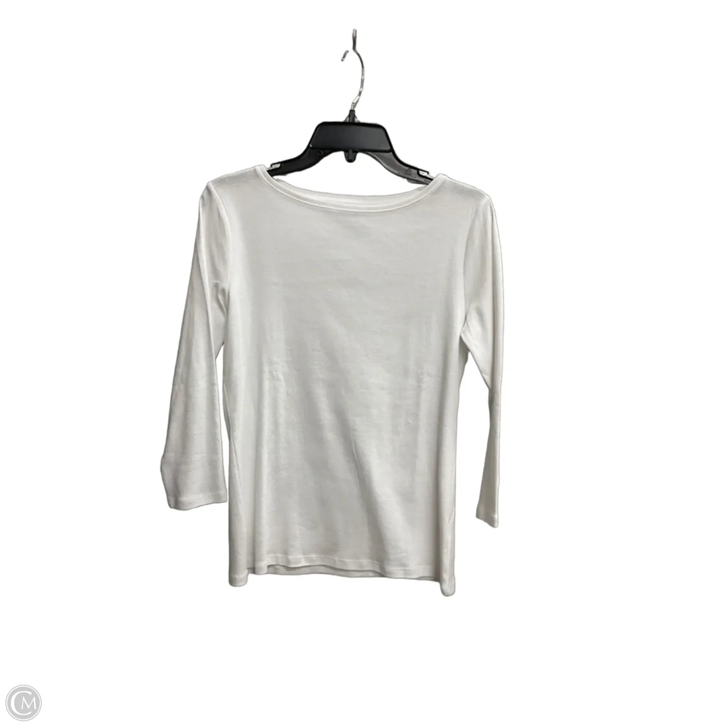 Top Long Sleeve Basic By Talbots In White, Size: S