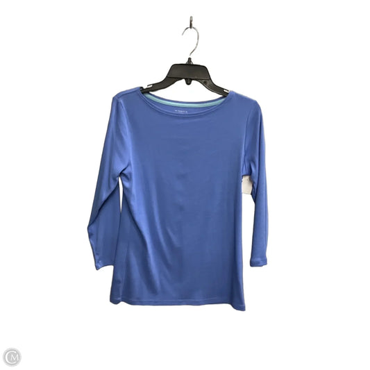 Top Long Sleeve Basic By Talbots In Blue, Size: S