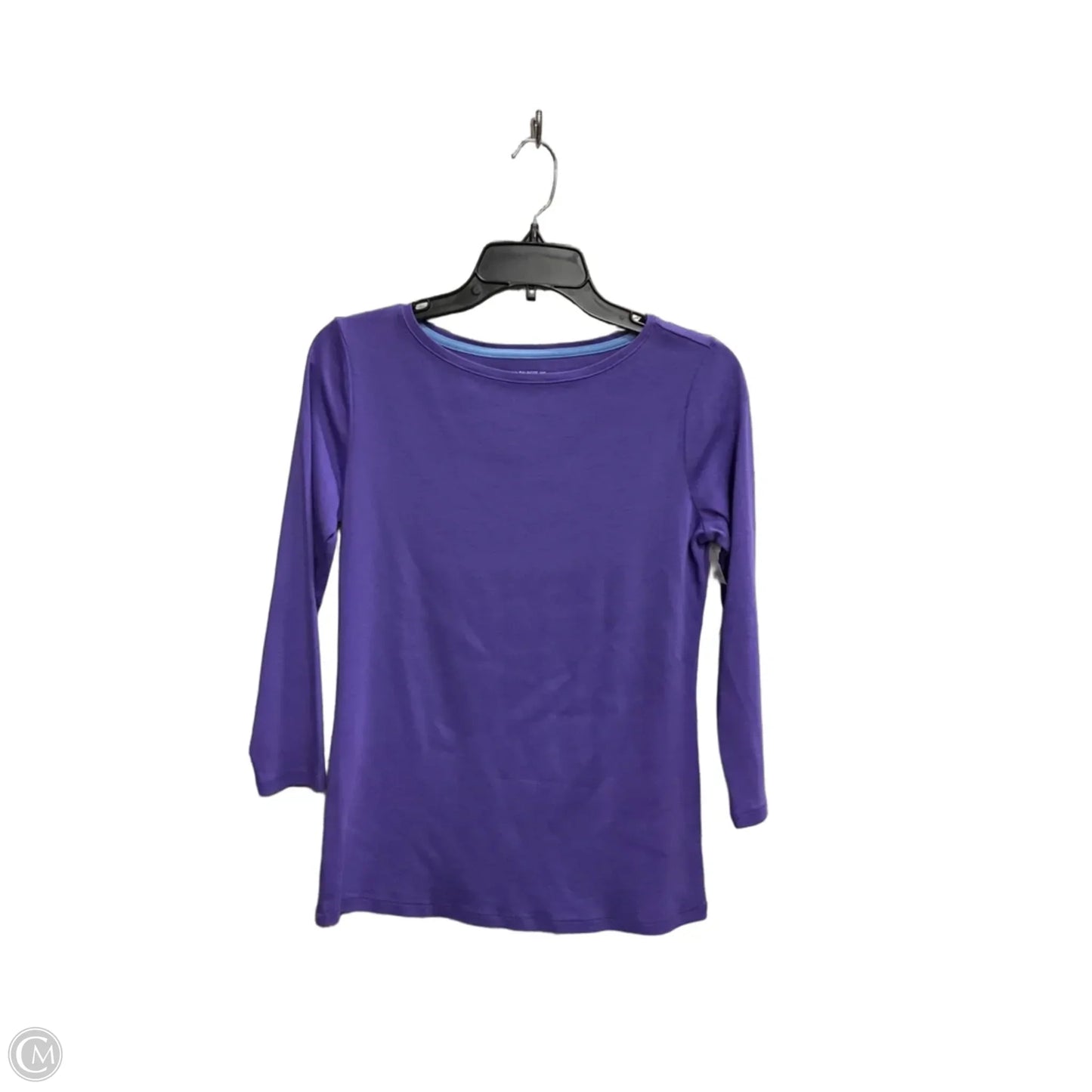 Top Long Sleeve Basic By Talbots In Purple, Size: S