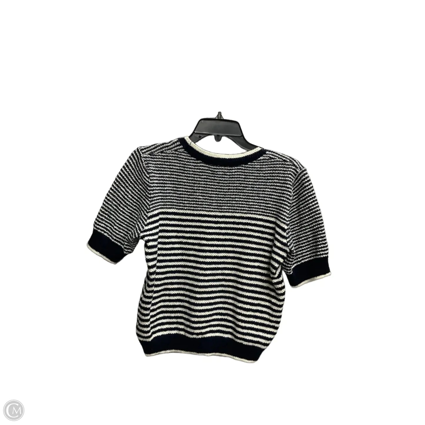 Sweater Short Sleeve By Joie In Striped Pattern, Size: L