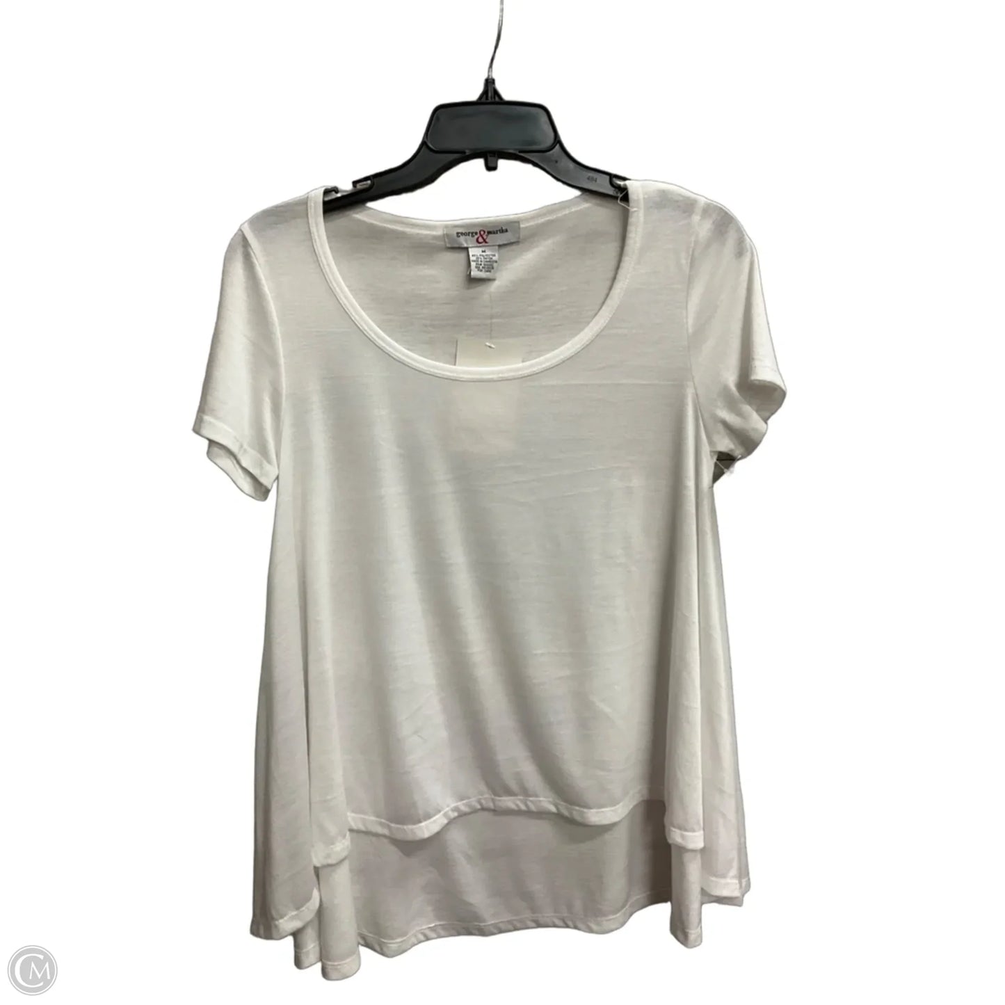 Top Short Sleeve By Clothes Mentor In White, Size: M