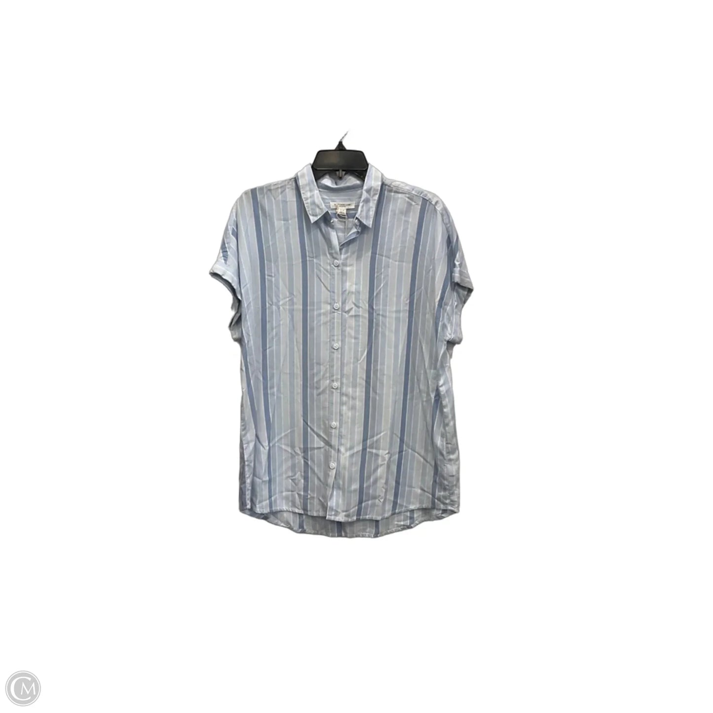 Blouse Short Sleeve By Beachlunchlounge In Blue, Size: M